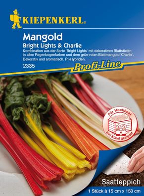 Mangold Bright Lights & Charlie - Saatteppich - für Hochbeet und Kübel geeignet