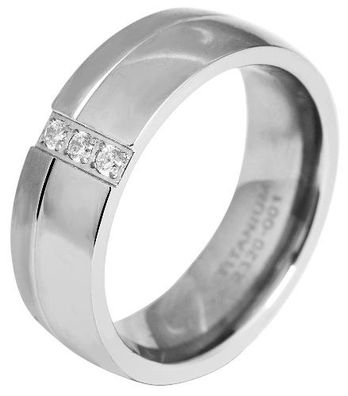 Akzent 5080023-54 Partnerringe-Ring aus Titan silberfarben Ringgröße: 54