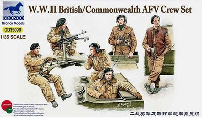 Bronco 35098 - WW II British Commonwealth AFV Crew Set. 1:35