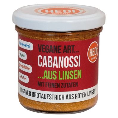 140g Vegane Art Cabanossi aus Linsen mit FEINEN Zutaten, Bio Brotaufstrich Hedi