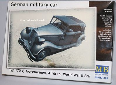 Master Box 35100 | German Military Car-Typ 170 V | 4 Türen | WWII | 1:35