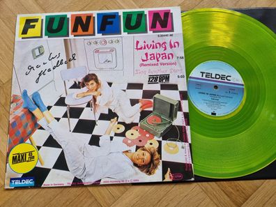 Fun Fun - Living In Japan 12'' Vinyl Maxi Germany YELLOW VINYL ITALO DISCO