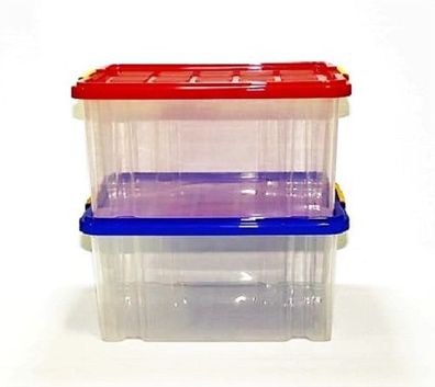 Box mittel mit Deckel 40 x 30 x 20 cm 16 Liter - diverse Farben - 1 Stück