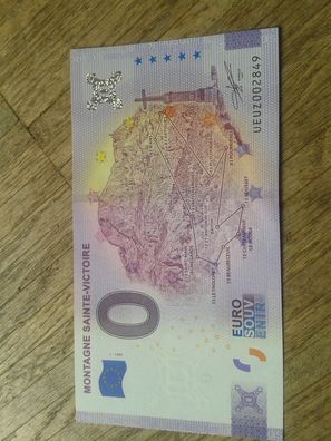 Null euro Schein 0 euro Schein Souvenirschein billet Montagne Sainte Victoire 2021-1