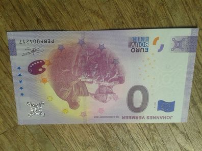 Null euro Schein 0 euro Schein Souvenirschein billet Johannes Vermeer 2021-6
