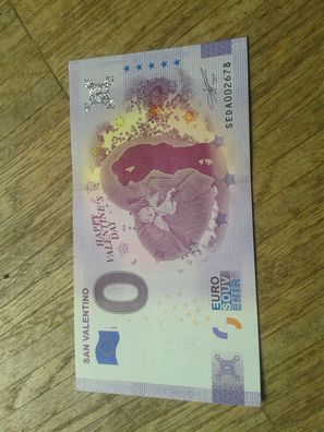 Null euro Schein 0 euro Schein Souvenirschein San Valentino 2021-1