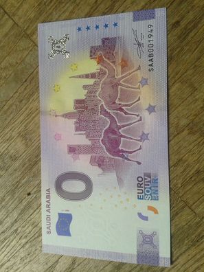 Null euro Schein 0 euro Schein Souvenirschein Saudi Arabia Saudi Arabien 2021-1