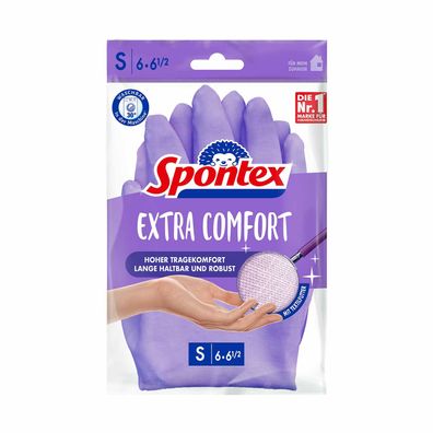 Spontex Haushaltshandschuhe Extra Comfort Handschuhe Spülhandschuhe griffsicher