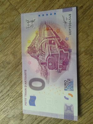 0 euro Schein Souvenirschein billet Petit Train d´artouste 2021-1