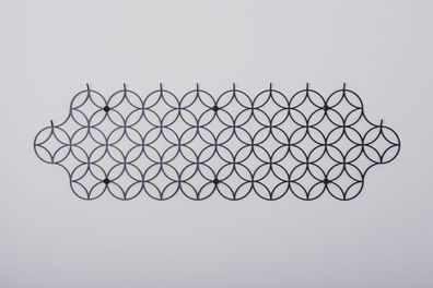 moderne Wandgarderobe schwarz 92x2x30 cm Wandpaneele design 10 Kleiderhaken NEU