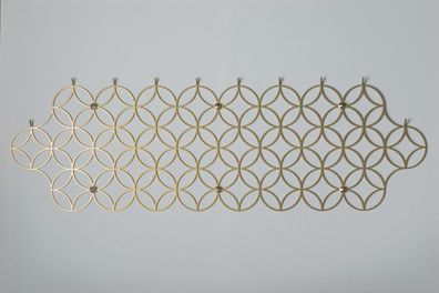 moderne Wandgarderobe goldfarben 92x2x30 cm Wandpaneele design 10 Kleiderhaken