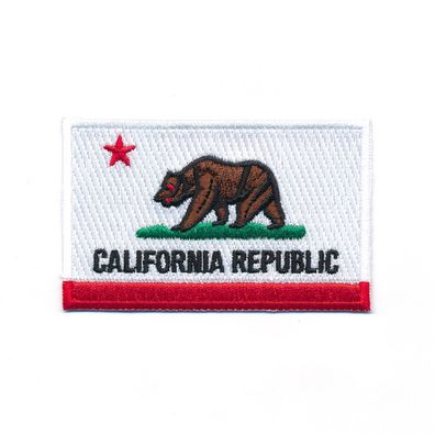 60 x 35 mm Kalifornien Sacramento California Flagge Aufnäher Aufbügler 0969 B