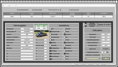 Autohaus Software KFZ Gebrauchtwagenhandel Kaufvertrag Rechnung Fahrzeugverwaltung
