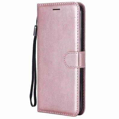 Einfache solide Mode Bonbonfarbe Leder Flip Wallet Case für Huawei