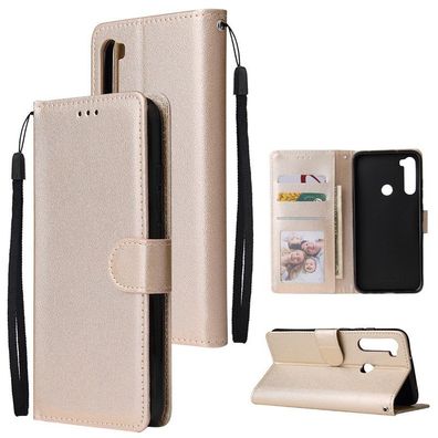 Hochwertige Standunterstützung PU-Ledermaterial Flip Wallet Case / Cover