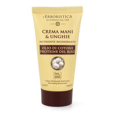 L'Erboristica di Athena's Hand- & Nagelcreme mit Baumwollöl & Reisproteinen 75 ml