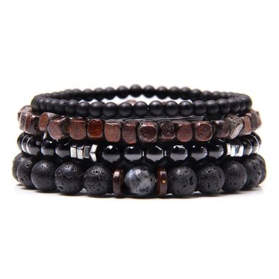 Natürliches Labradorit-Armband-Set, Energie echte Hämatit-Armbänder