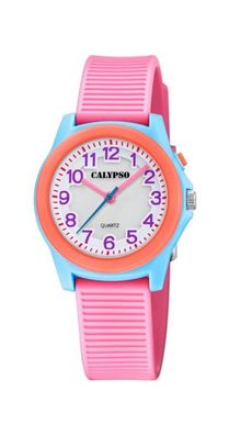 Calypso | analoge Kinderuhr Ø 34 rosa Quarz Kunststoff Licht | K5823/2