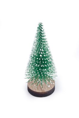 Baum auf Astscheibe 8,5cm / 11cm / 14,5cm grün Weihnachten Winter Deko