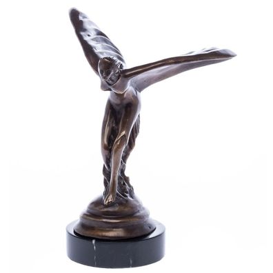 Bronzeskulptur Emily Nike Venus Göttin Bronze Kühlerfigur Jungfrau Skulptur 22cm