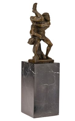Bronzeskulptur Herkules Hercules Diomedes Bronze Skulptur 34cm sculpture