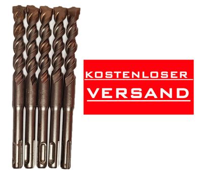 5 Stück Profi Hammerbohrer 14 x 160mm SDS-plus Bohrer Beton 2 Schneiden NEU