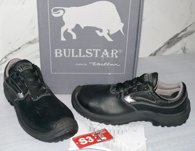 Bullstar 2443 Büffelleder S3 Sicherheits Arbeits Boots Schuhe SRC Stahlkappe BLK