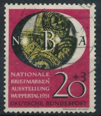 BRD BUND 1951 Nr 142 gestempelt X52BDDE