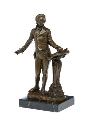 Bronzestatue Dichter Bronzeskulptur Komponist Bronze Redner Figur Antik-Stil