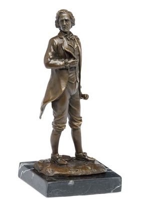 Bronzeskulptur Komponist Chopin Skulptur 20cm Statue Bronze Pianist