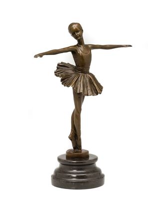 Bronzeskulptur nach Degas Ballerina Bronze Kopie Replik Figur Antik-Stil (g)