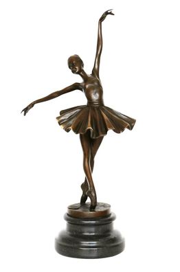 Bronzeskulptur Tänzerin Ballerina nach Degas Ballett Bronze Figur Replika e