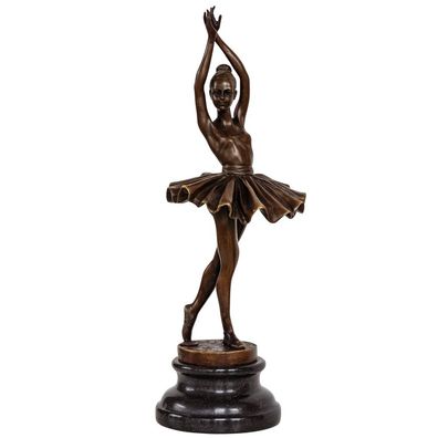 Bronzeskulptur Tänzerin Ballerina nach Degas Ballett Bronze Figur Replika a