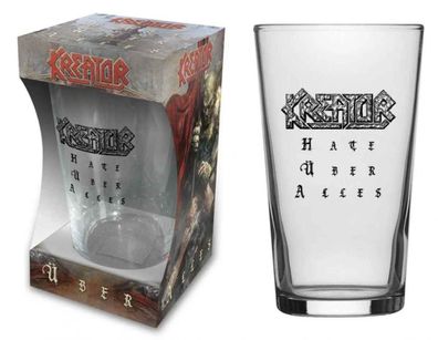 Bierglas Kreator Hate Über Alles Trinkglas -Beer Glass NEU & Official!