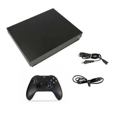 Xbox One X Konsole in Schwarz mit 1 TB Festplatte + HDMI + Ladekabel + original ...