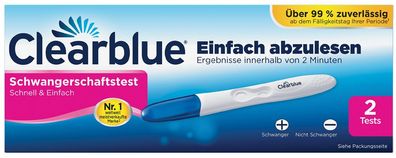 Clearblue Schwangerschaftstest "Schnell u Einfach" 2er Pack