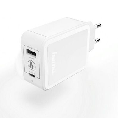 Hama USB-C Ladegerät Adapter Weiß 42W Schnellladegerät Turbo Fast Charge Neu