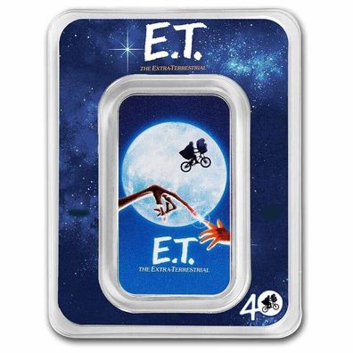 Niue E.T. Der Außerirdische™ 2022 Filmposter 1 oz 999 Silberbarren Auflage 4.000