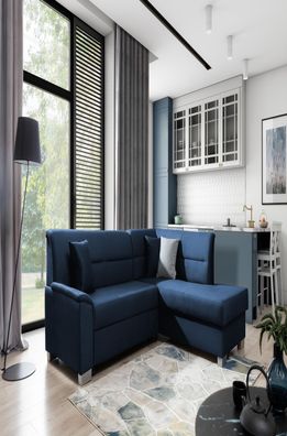 Bergen Couch Garnitur Sofa Sofagarnitur in L Form mit Schlaffunktion und Betkasten