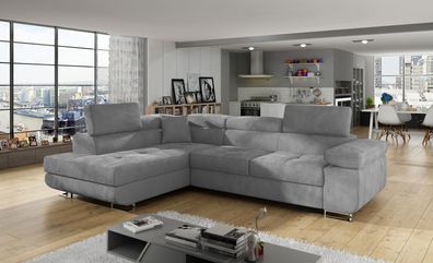 Couch Garnitur Sofa Sofagarnitur ANTON L Schlaffunktion Wohnlandschaft viele Varia
