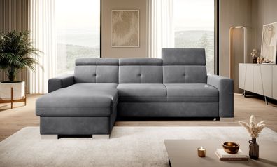 Couch Garnitur Sofa Sofagarnitur FRESIA mit Schlaffunktion und Bettkasten Wohnland