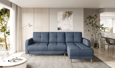 Couch Garnitur Sofa Sofagarnitur ROXI mit Schlaffunktion und Bettkasten Wohnlandsc