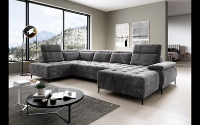 Couchgarnitur Focus XL U Sofa auch in Naturleder auf Anfrage lieferbar, verstellba