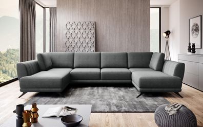 Couchgarnitur LARCO U Sofa mit Schlaffunktion und Bettkasten Couch Wohnlandschaft