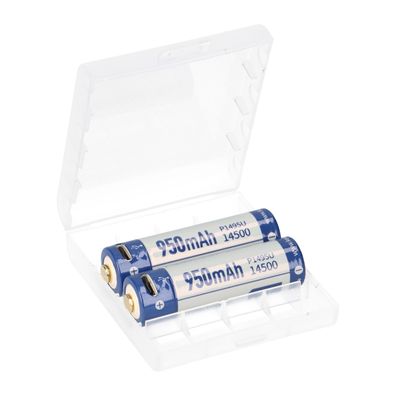 2x Keeppower 14500 950mAh protected 2A USB 3,6V AA Batterie