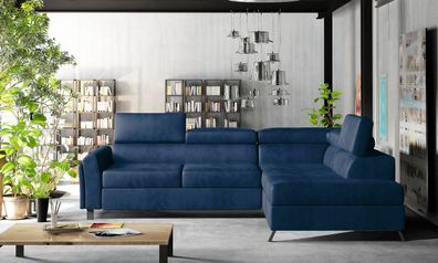 Kairos Couch Garnitur Sofa Sofagarnitur in L Form mit Schlaffunktion und Bettkaste