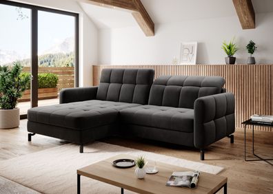 Lorelle Couch Garnitur Sofa Sofagarnitur in L Form mit Schlaffunktion und Betkaste