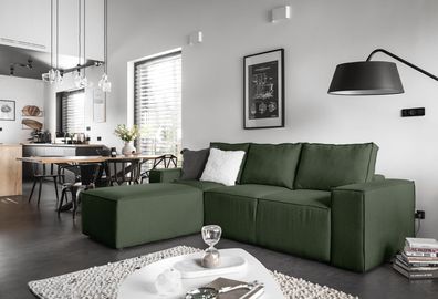 Silla Couch Garnitur Sofa Sofagarnitur mit Schlaffunktion und Bettkasten Wohnlands