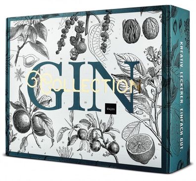 Gin Adventskalender von WAJOS Cocktail & Gin Tonic Weihnachtskalender mit 24 Türchen