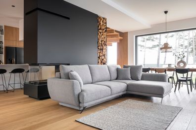 Sofa Couch Garnitur Sofa Sofagarnitur LARDE mit Schlaffunktion und Bettkasten Wohn
